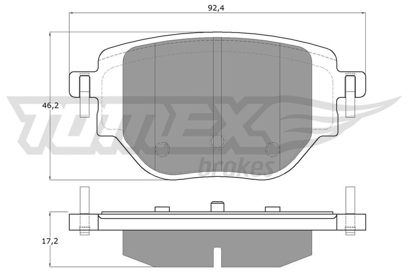 Комплект гальмівних накладок, дискове гальмо TOMEX Brakes TX 19-91