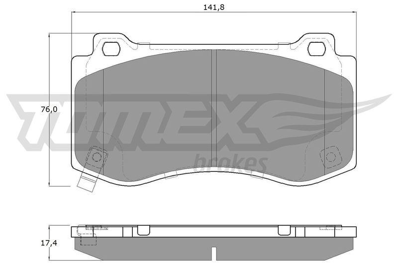 Комплект гальмівних накладок, дискове гальмо TOMEX Brakes TX 19-95