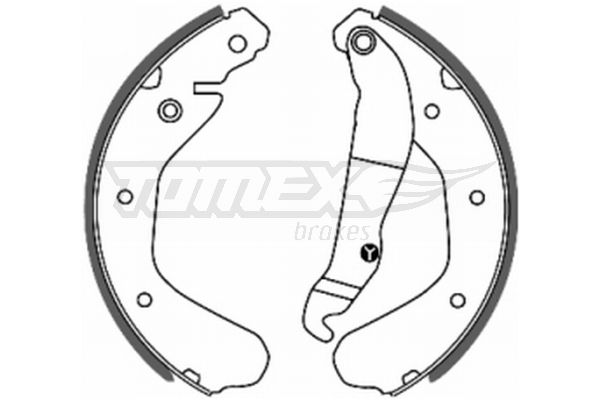 Brake Shoe Set TOMEX Brakes TX 20-15