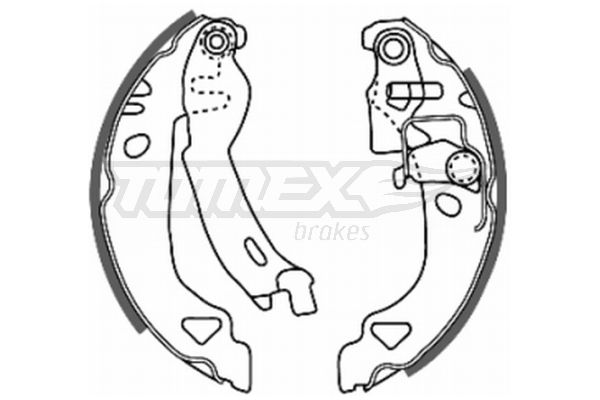 Brake Shoe Set TOMEX Brakes TX 20-28