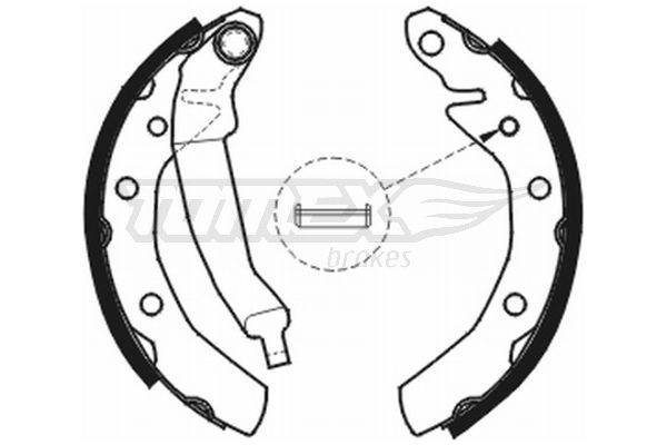 Brake Shoe Set TOMEX Brakes TX 20-31