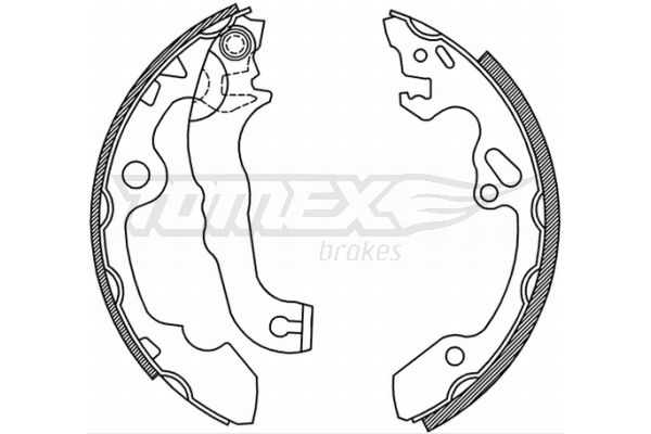 Brake Shoe Set TOMEX Brakes TX 20-92