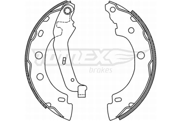 Brake Shoe Set TOMEX Brakes TX 21-00