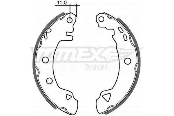 Brake Shoe Set TOMEX Brakes TX 21-02