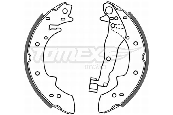 Brake Shoe Set TOMEX Brakes TX 21-22