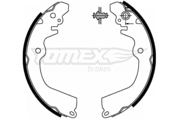 Brake Shoe Set TOMEX Brakes TX 21-81