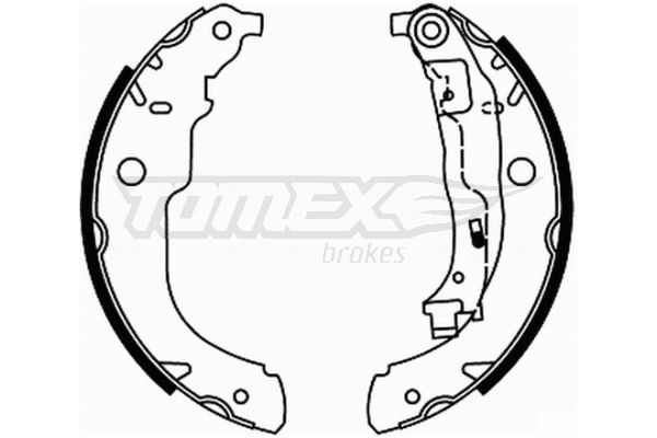 Brake Shoe Set TOMEX Brakes TX 21-96