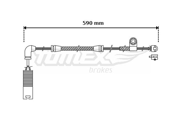 Warning Contact, brake pad wear TOMEX Brakes TX 30-37