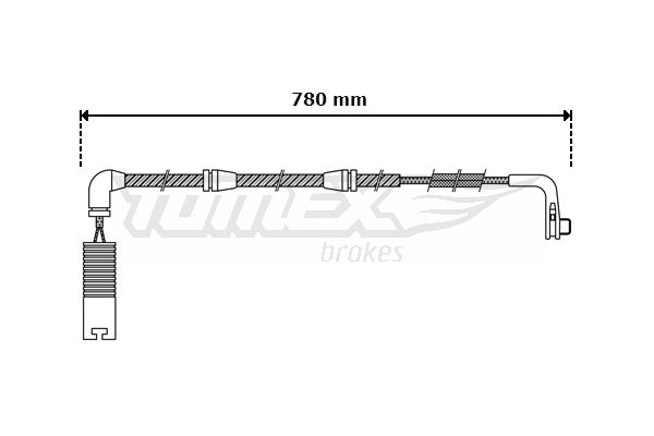 Įspėjimo kontaktas, stabdžių trinkelių susidėvėjimas TOMEX Brakes TX 30-47