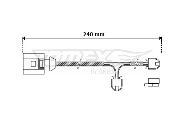 Įspėjimo kontaktas, stabdžių trinkelių susidėvėjimas TOMEX Brakes TX 30-52