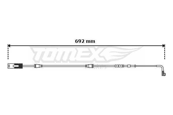 Įspėjimo kontaktas, stabdžių trinkelių susidėvėjimas TOMEX Brakes TX 30-68