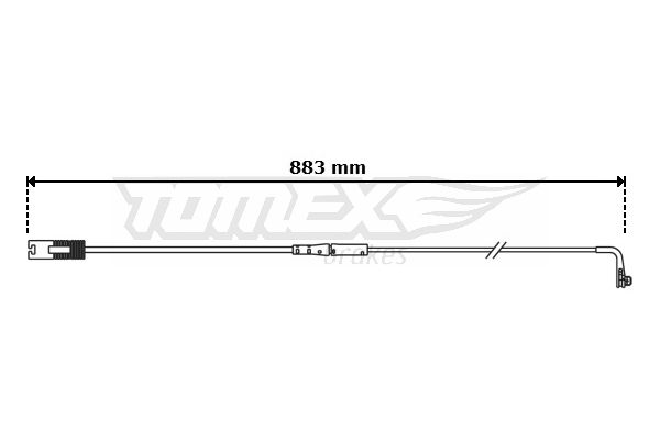 Įspėjimo kontaktas, stabdžių trinkelių susidėvėjimas TOMEX Brakes TX 30-75