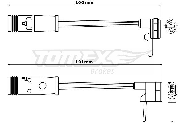 Įspėjimo kontaktas, stabdžių trinkelių susidėvėjimas TOMEX Brakes TX 30-82