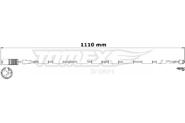 Įspėjimo kontaktas, stabdžių trinkelių susidėvėjimas TOMEX Brakes TX 31-16