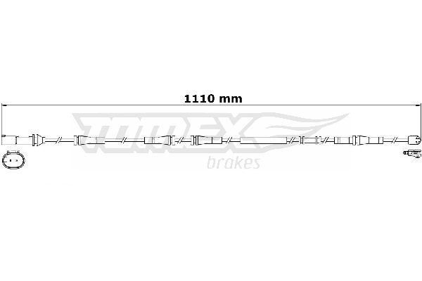 Įspėjimo kontaktas, stabdžių trinkelių susidėvėjimas TOMEX Brakes TX 31-27