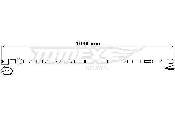 Įspėjimo kontaktas, stabdžių trinkelių susidėvėjimas TOMEX Brakes TX 31-28