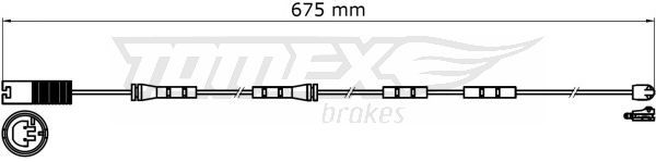 Įspėjimo kontaktas, stabdžių trinkelių susidėvėjimas TOMEX Brakes TX 31-36