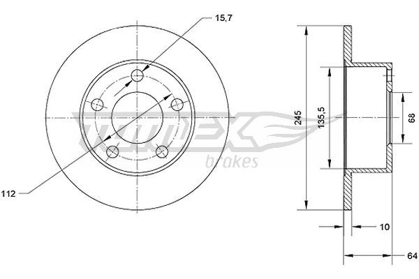 Brake Disc TOMEX Brakes TX 70-02