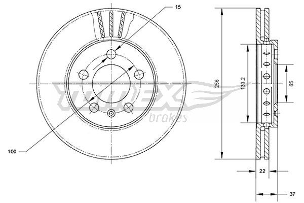 Stabdžių diskas TOMEX Brakes TX 70-03