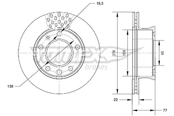 Гальмівний диск TOMEX Brakes TX 70-07