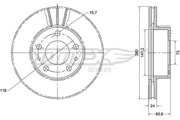 Гальмівний диск TOMEX Brakes TX 70-19