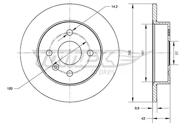 Stabdžių diskas TOMEX Brakes TX 70-23