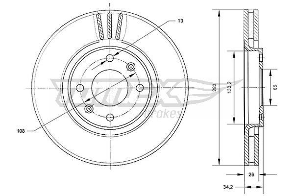 Brake Disc TOMEX Brakes TX 70-24