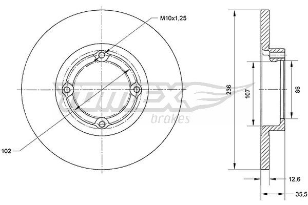 Гальмівний диск TOMEX Brakes TX 70-33