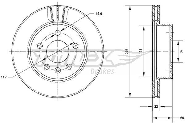 Гальмівний диск TOMEX Brakes TX 70-52