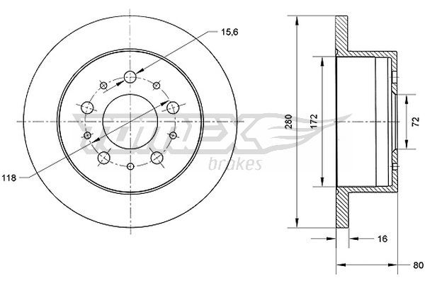 Stabdžių diskas TOMEX Brakes TX 70-61