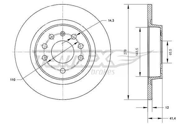 Stabdžių diskas TOMEX Brakes TX 70-81