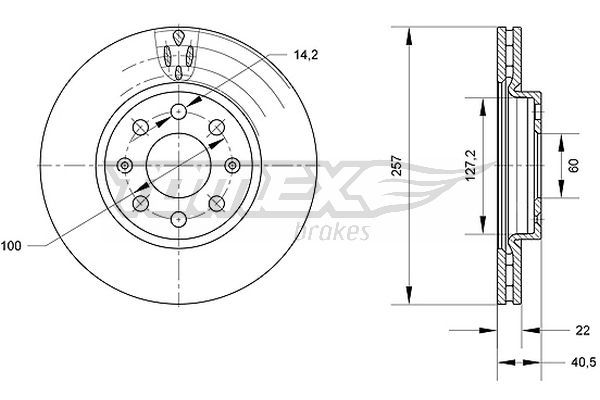 Stabdžių diskas TOMEX Brakes TX 70-85