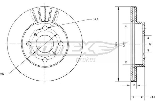 Гальмівний диск TOMEX Brakes TX 70-97