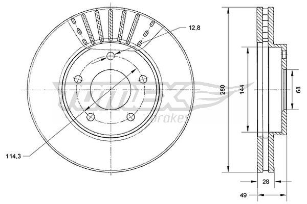 Stabdžių diskas TOMEX Brakes TX 71-00