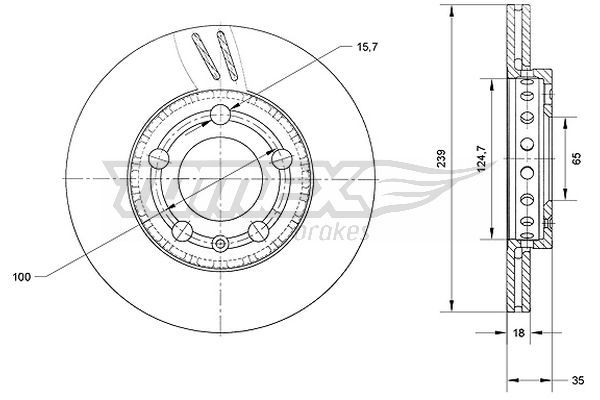 Stabdžių diskas TOMEX Brakes TX 71-09