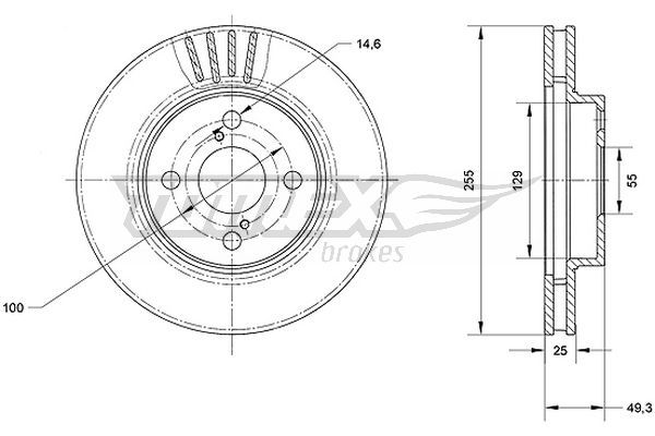 Brake Disc TOMEX Brakes TX 71-10