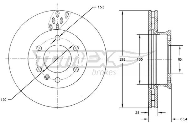 Stabdžių diskas TOMEX Brakes TX 71-19