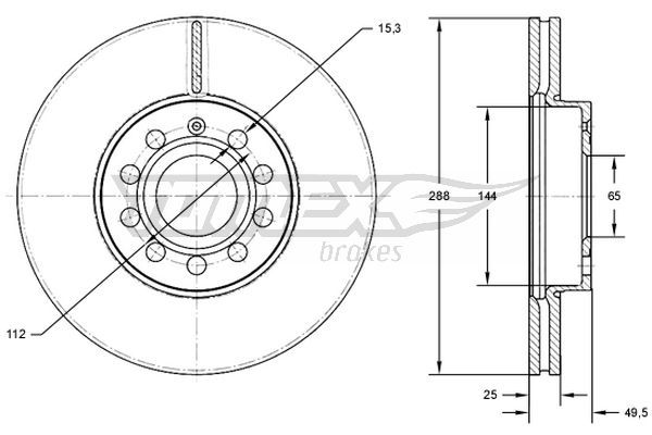 Brake Disc TOMEX Brakes TX 71-31