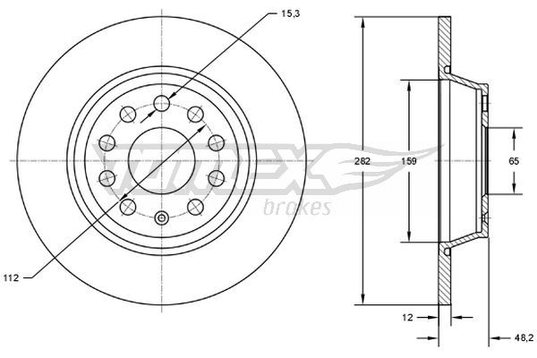 Гальмівний диск TOMEX Brakes TX 71-37