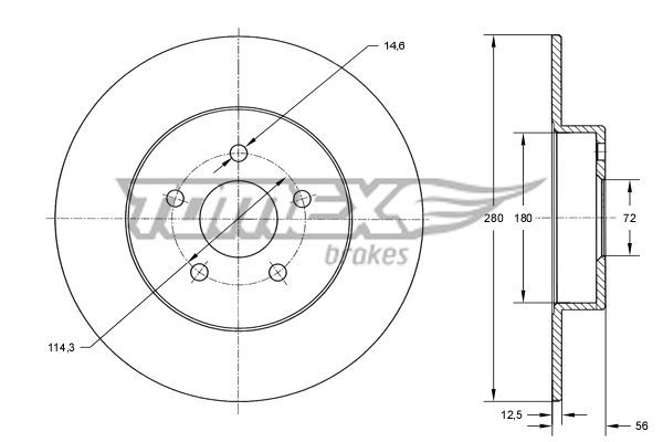 Stabdžių diskas TOMEX Brakes TX 71-46