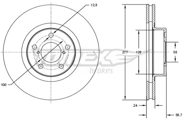Stabdžių diskas TOMEX Brakes TX 71-51
