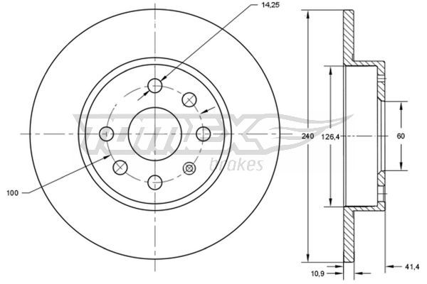 Stabdžių diskas TOMEX Brakes TX 71-52