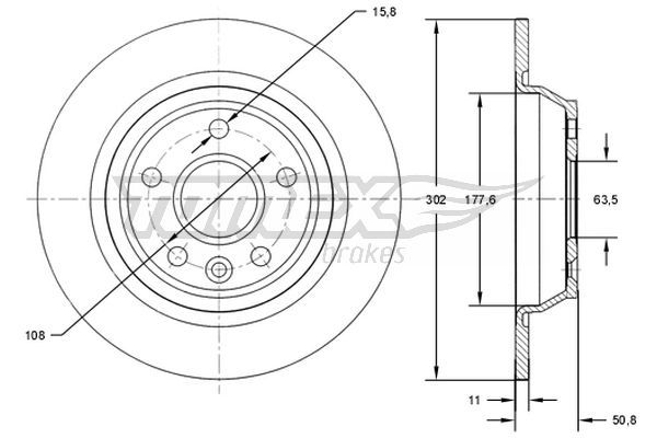 Brake Disc TOMEX Brakes TX 71-61