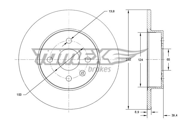 Brake Disc TOMEX Brakes TX 71-63