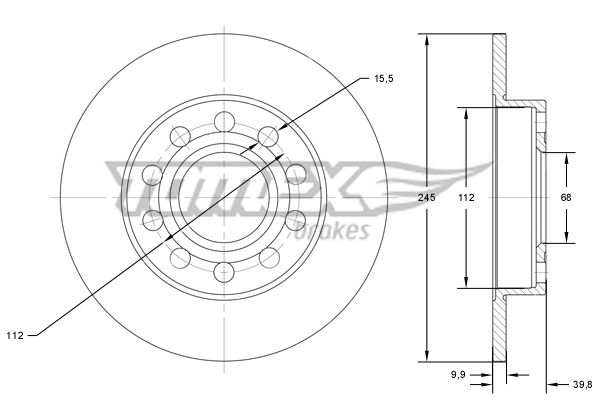 Brake Disc TOMEX Brakes TX 71-71