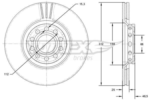 Brake Disc TOMEX Brakes TX 71-97