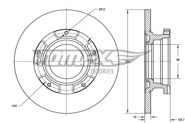 Stabdžių diskas TOMEX Brakes TX 72-17