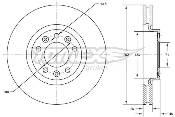 Stabdžių diskas TOMEX Brakes TX 72-24