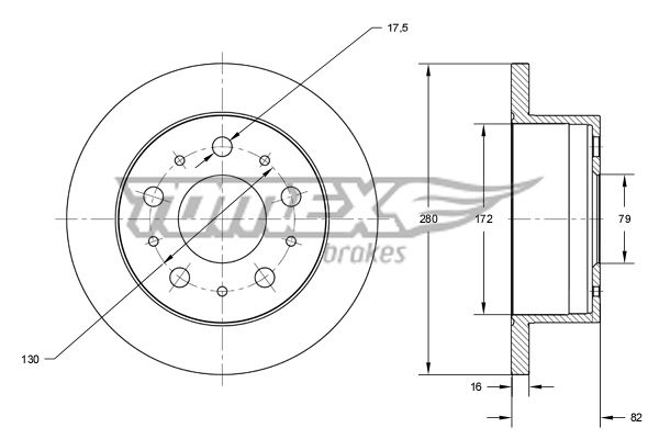 Brake Disc TOMEX Brakes TX 72-35