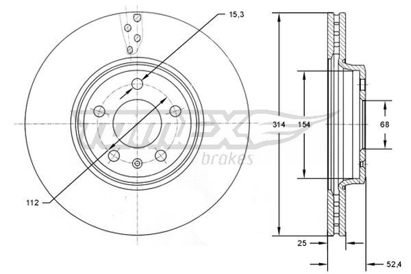 Stabdžių diskas TOMEX Brakes TX 72-48